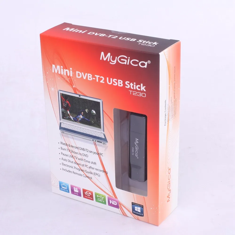 Dvb t2 GENIATECH MyGica T230 USB DVB-T2 ТВ-тюнер для ПК палка DVB-C/DVB-T для Европы России Таиланд Колумбия/Windows10
