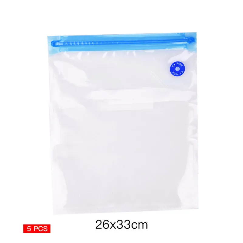 26X33 5 шт вакуумная герметичная упаковка для пищевых продуктов сохранение продуктов питания вакуумная упаковка - Цвет: 26X33