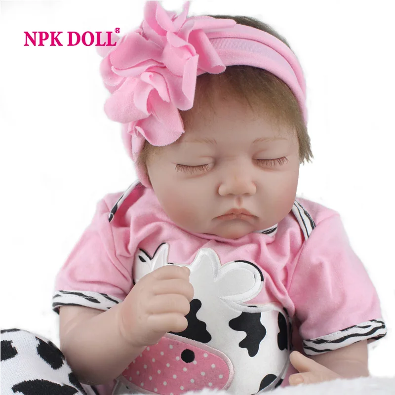 NPKDOLL 22 дюймов спальный виниловая Кукла младенец Реалистичная игрушка в подарок