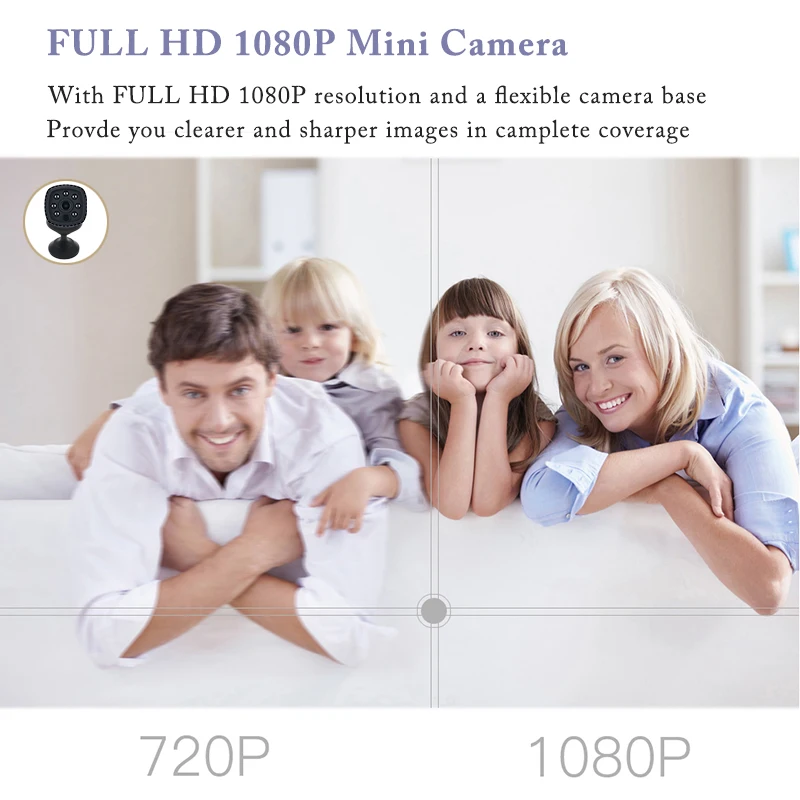 FHD 1080P Мини камера беспроводная wifi мини ip ночного видения маленькая микро