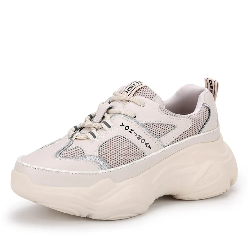 Jookrrix 2019 Shoes Women Sneakers Platform zapatos de mujer Ladies White footware Genuine Leather chaussures femme Patchwork | Обувь