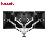 loctek d7q quad arm desk monitor mount 10 24 monitor holder mount gas spring arm bracket with mic audio usb ports d7q