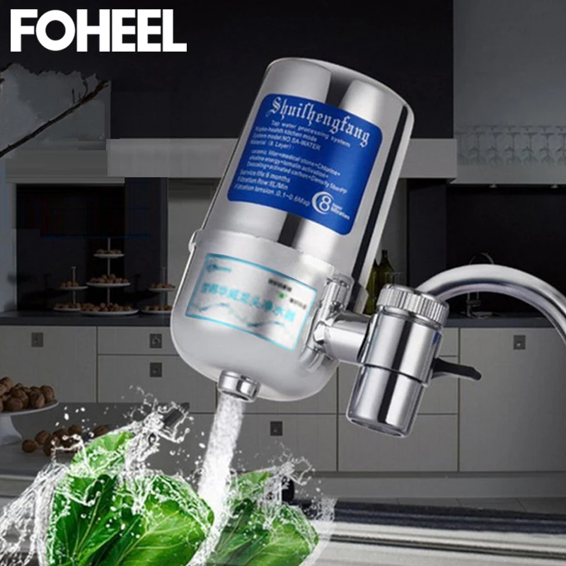 FOHEEL фильтр для воды кран 8 слоев очистки керамический кухоный очиститель с