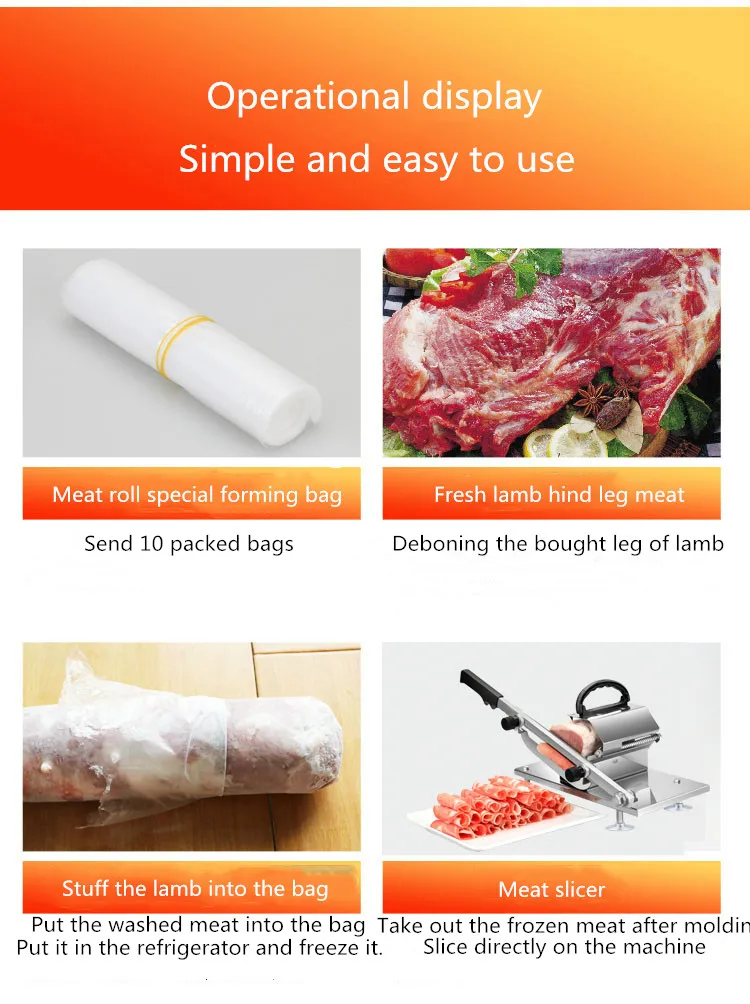 Мясо slicer среза нарезанный мясо резки Руководство резки мяса автоматической рабочего Easy-cut замороженной говядины и баранины