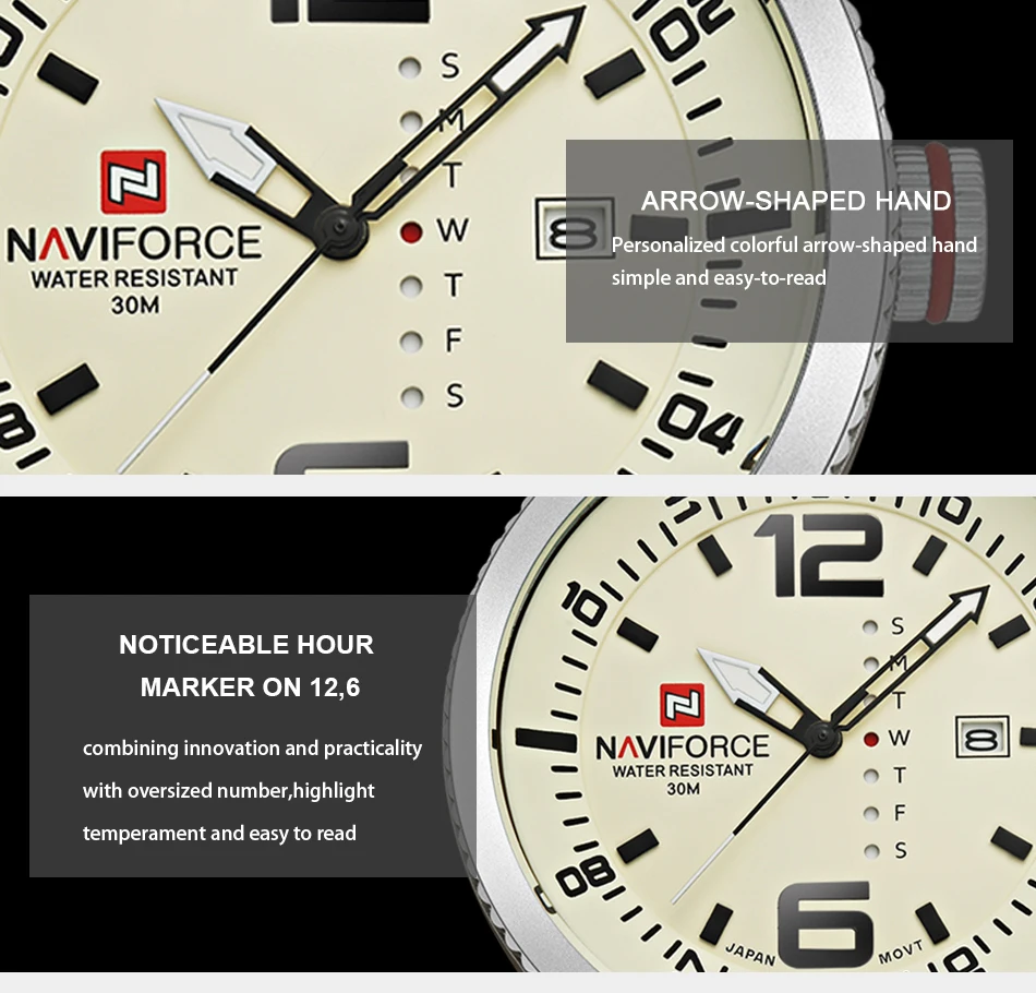 NAVIFORCE, мужские спортивные часы, армейские, военные, модные, повседневные часы, дата, неделя, дисплей, водонепроницаемые наручные часы, мужские, Relogio Masculino