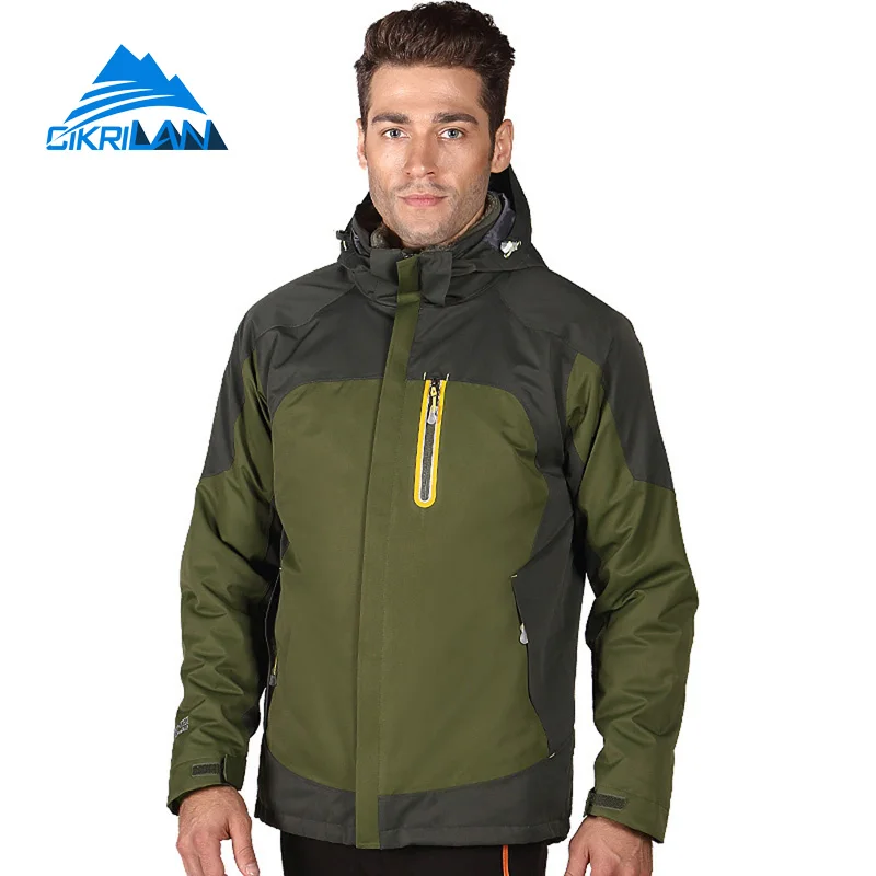Лидер продаж Новинка 2in1 Windstopper зимняя куртка Для мужчин открытый спортивное