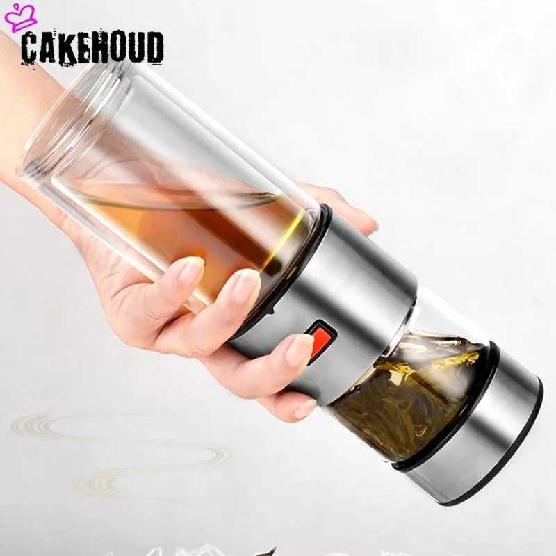 CAKEHOUD, деловой тип, портативная стеклянная бутылка для воды, Высококачественная Мужская большая емкость, чашка для чая, бутылка для воды, напиток