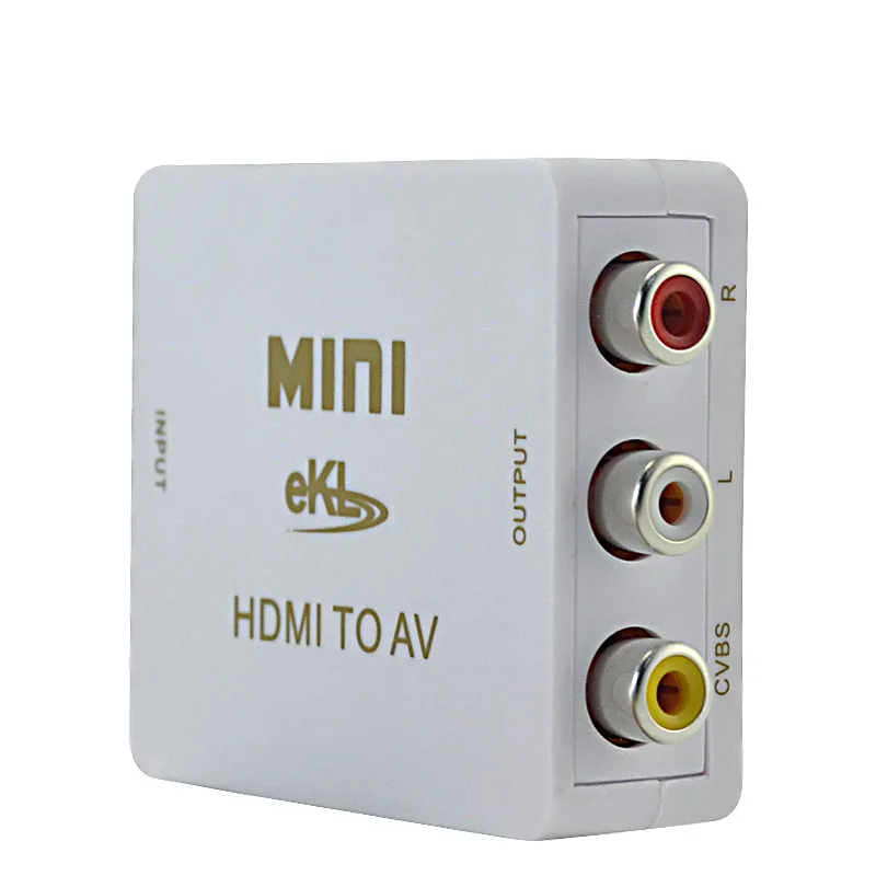 EKL HD Video Converter Box HDMI to RCA AV/CVSB L/R HDMI2AV Support NTSC and PAL Output For PS3/PC/VCR/NTSC |