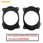 FEELDO 1 пара ковриков для автомобильных динамиков для Toyota Camry Reiz Corolla 2006-2011 Lexus IS200IS300, твердые 6*9 до 6,5 дюймов, проставочное кольцо для динамика