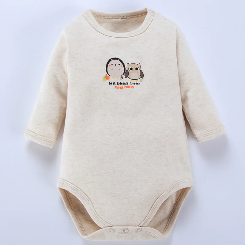 Цельная Одежда для новорожденных, боди для мальчиков и девочек 0-4 лет, унисекс, комбинезон с длинными рукавами, пижама из чесаного хлопка, одежда для сна