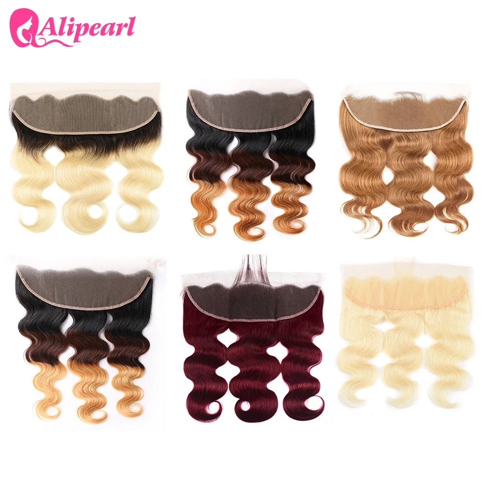 Ali Pearl 613 блонд предварительно выщипанный кружевной фронтальный с детскими