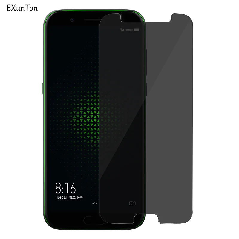 Закаленное стекло Exunton 2.5D 9H с защитой от шпиона, для Xiaomi Mi, Черная Акула, Антибликовая, Антибликовая Защитная пленка для экрана, Новинка