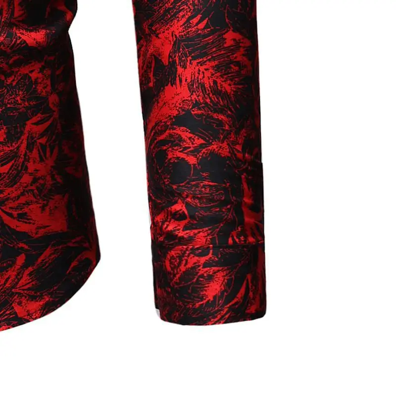 Осенняя Новинка модные мужские рубашки с длинным рукавом и принтом Camisa