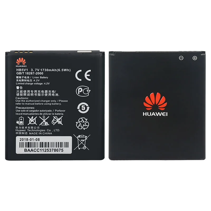 Huawei оригинальный аккумулятор HB5V1 1730 мАч для Y516 Y300 Y300C Y511 Y500 T8833 U8833 G350 Y535C Y336 U02 Y360