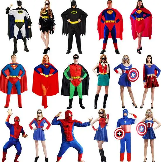 Горячая 2017 взрослых классические костюмы для Хэллоуина сексуальный Бэтмен и