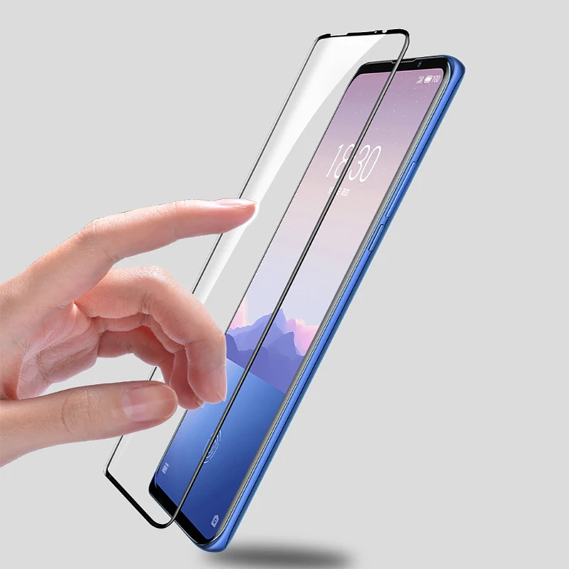 3D полностью клеящееся закаленное стекло из алюминия для Meizu 16XS полное покрытие 9H