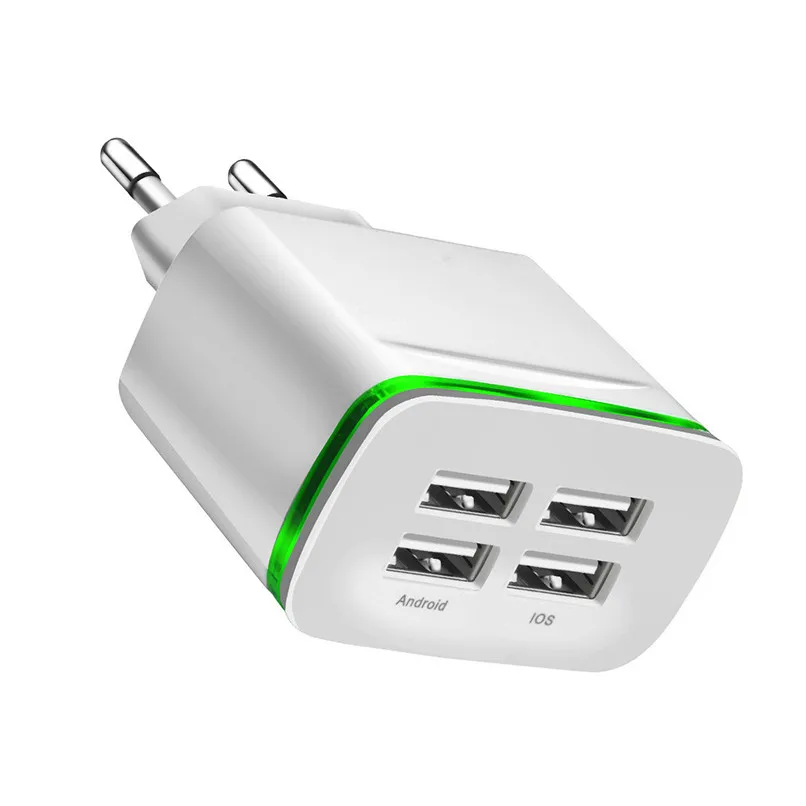 USB зарядное устройство с 4 входами 4A светодиодная лампа для путешествий