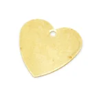 100 шт., латунные подвески DoreenBeads пустые штамповочные бирки в форме сердца для ожерелий, сережек, браслетов и т. д. (B18581), иу