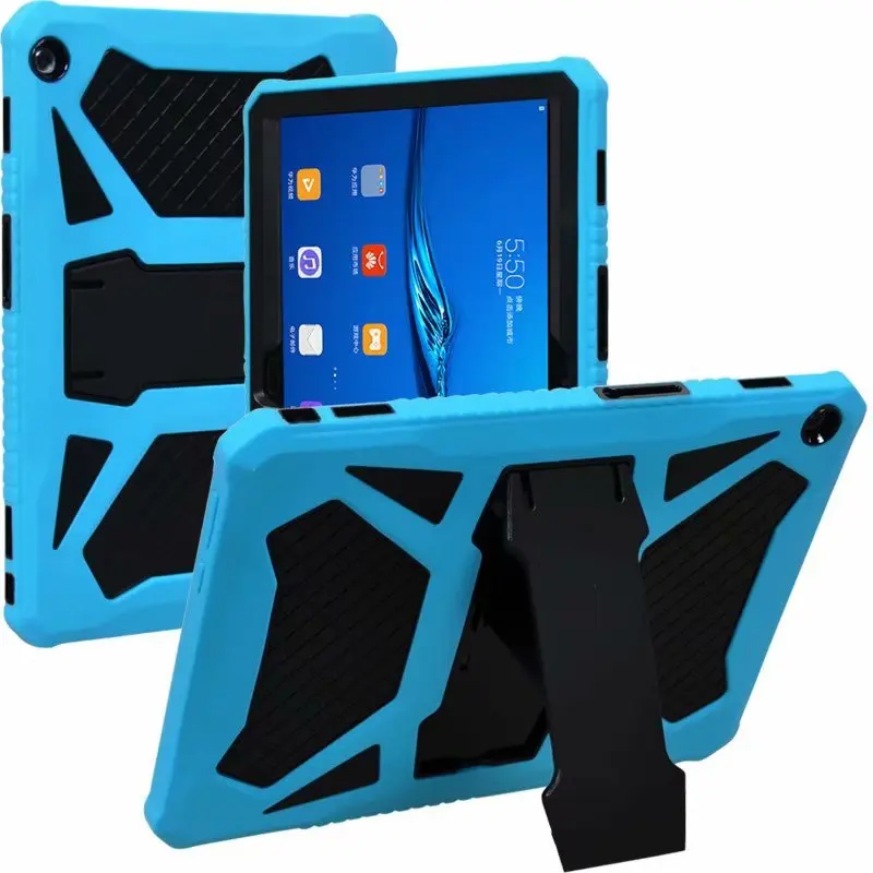 Кремния дети Безопасный стенд Броня чехол для huawei MediaPad M5 Lite 10/C5 10 BAH2-W19 BAH2-L09 BAH2-W09 10," Tablet Cover+ ручка