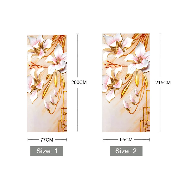 3D Door Sticker DIY Self-adhesive Waterproof Mural PVC Vinyl Wallpaper Wall Decals Living Room Bedroom Decoration Stickers | Дом и сад
