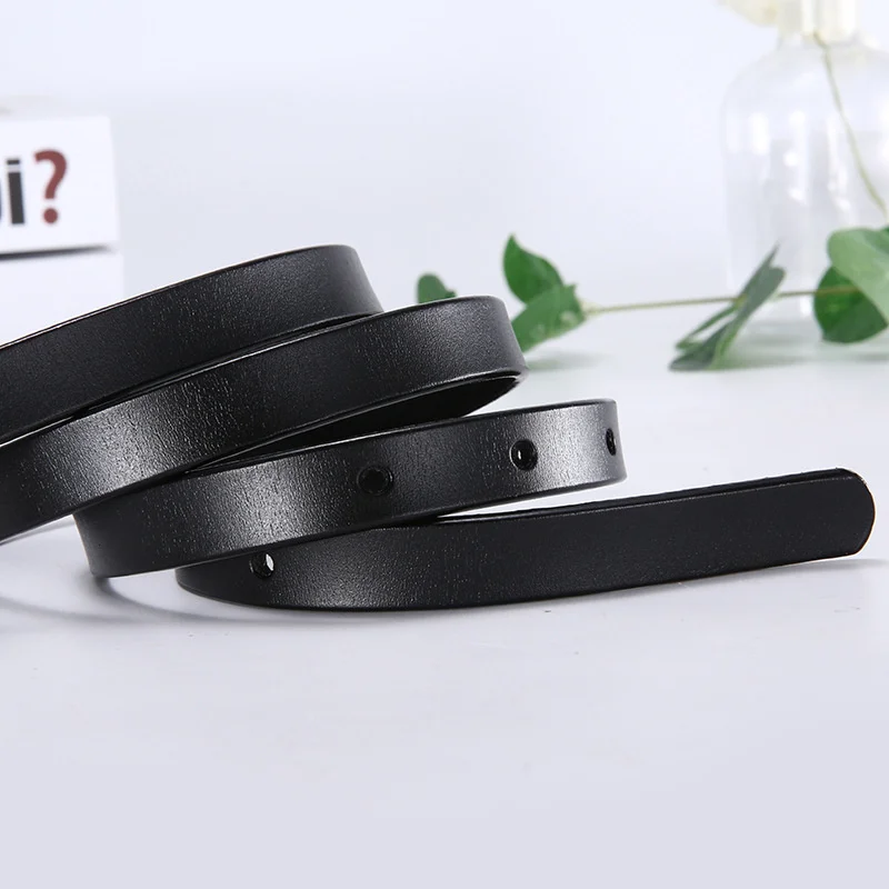

2019 Women Skinny Thin Belts for Dress Jeans Fashion Flower Buckle Belt Designer Women's Waistband Women Cowhide Belt Strap