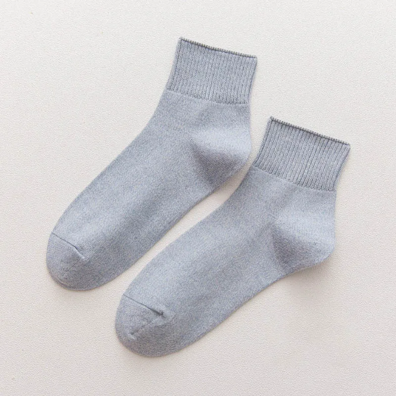 Женские носки из чистого хлопка одноцветные осенние и зимние модные винтажные