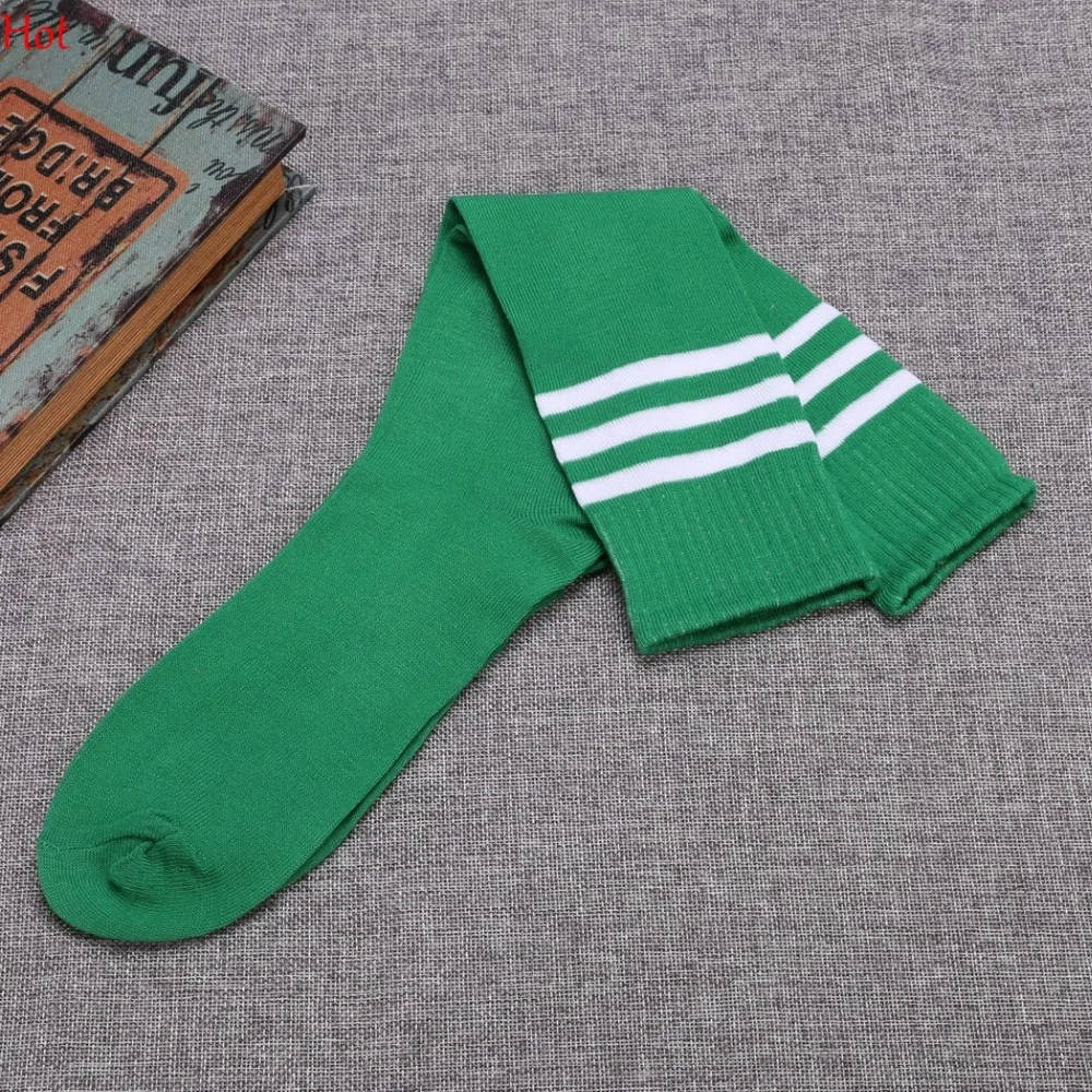 Новинка чулки высотой до бедра хлопковые колена гетры в полоску 6 цветов белые