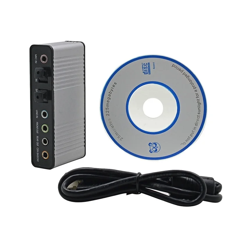 New version TISHRIC USB внешняя звуковая карта 5,1 3D аудио адаптер USB до 3,5 мм Интерфейс микрофон наушники для MAC компьютер профессиональный - Цвет: New version