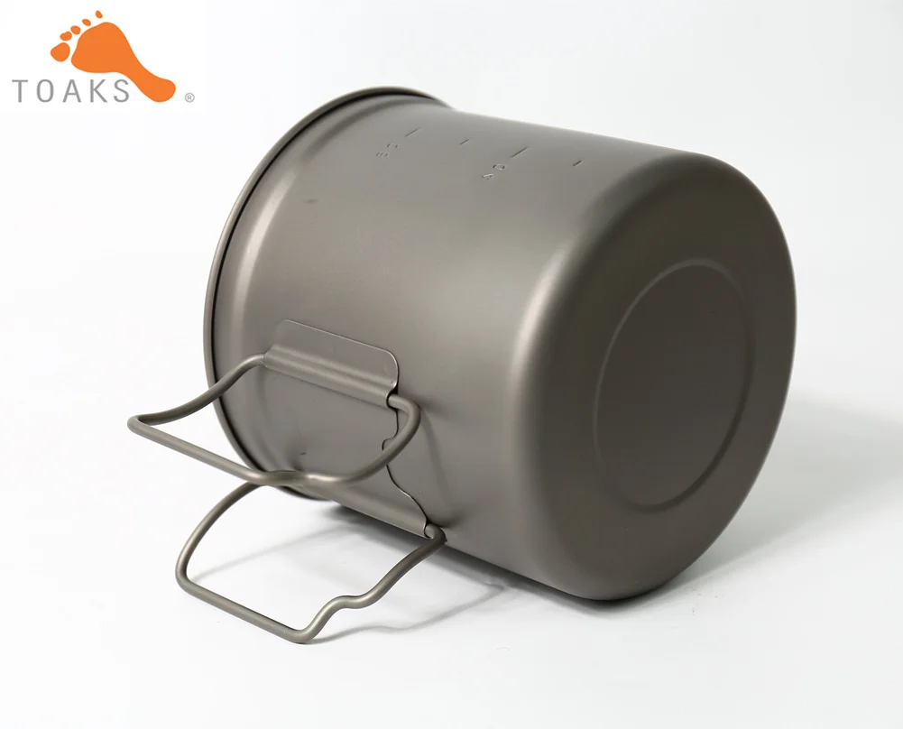 Кружка TOAKS POT 1100 из чистого титана Ультралегкая уличная кружка с крышкой и