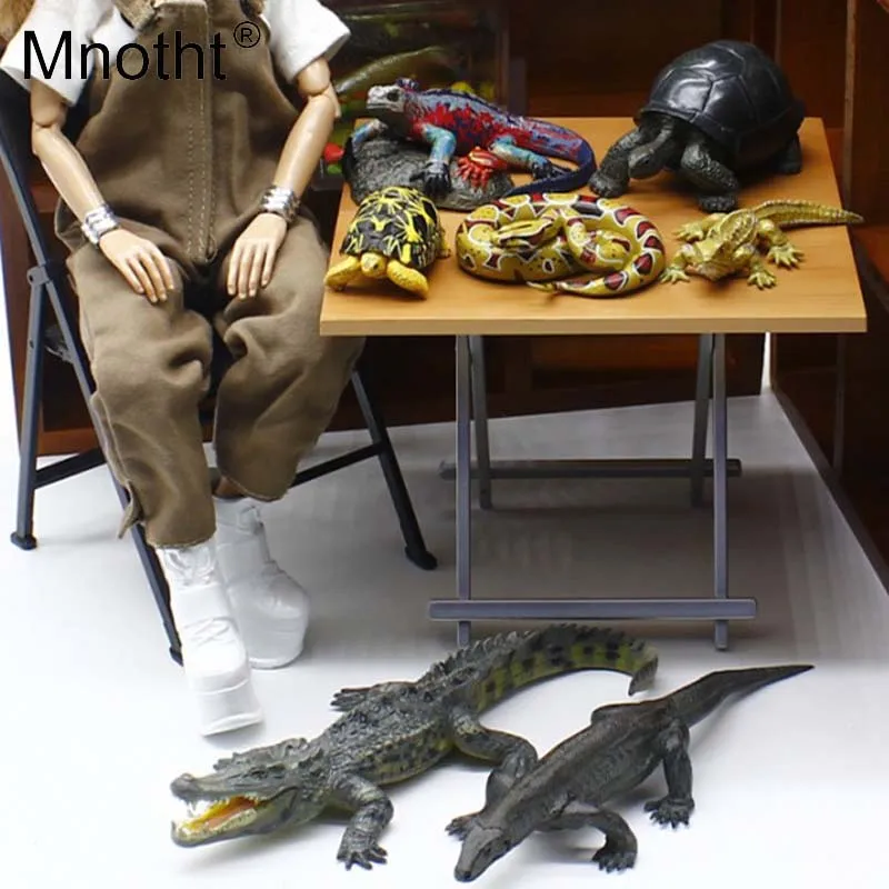 Mnotht 1/6 Масштаб Модель животных игрушки ящерица для черепах змей Крокодиловая