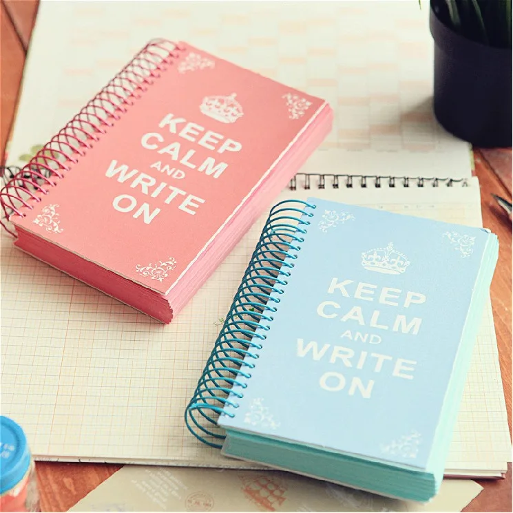 &quotKeep Calm&quot милый дневник катушка связанные выстроились любой год планировщик Pocke
