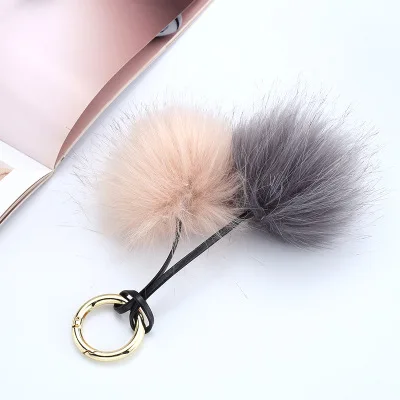 Personality fashion bag ornaments car key ring The fox plush ball pendant | Автомобили и мотоциклы