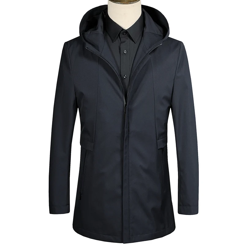 

2018 Autumn Overcoat Mens Classic business trench Coats men's high quality Jacket Men Casual Coat Mens windbreaker size M-3XL