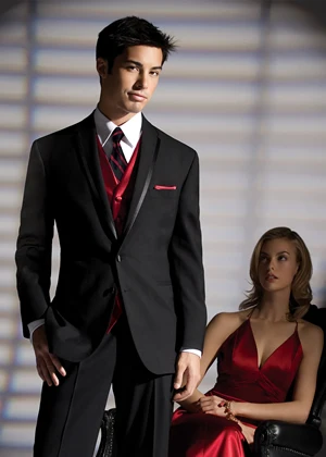 

Hot sale Custom Made Groom Tuxedos Wedding Suit men business one button black Groomsman Suit ( jacket+Pants+vest+tie)