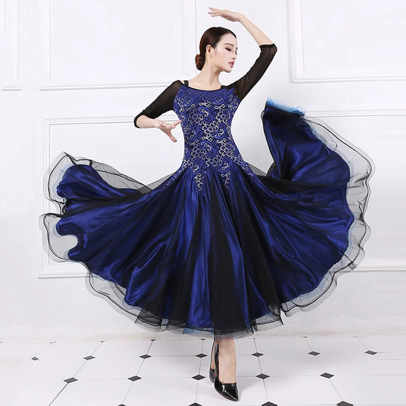 

Ballroom Competition Dress For Women Tango Flamenco Waltz Dancing Skirt Adult 3 Color Ballroom Dance Dresses ballroom dress