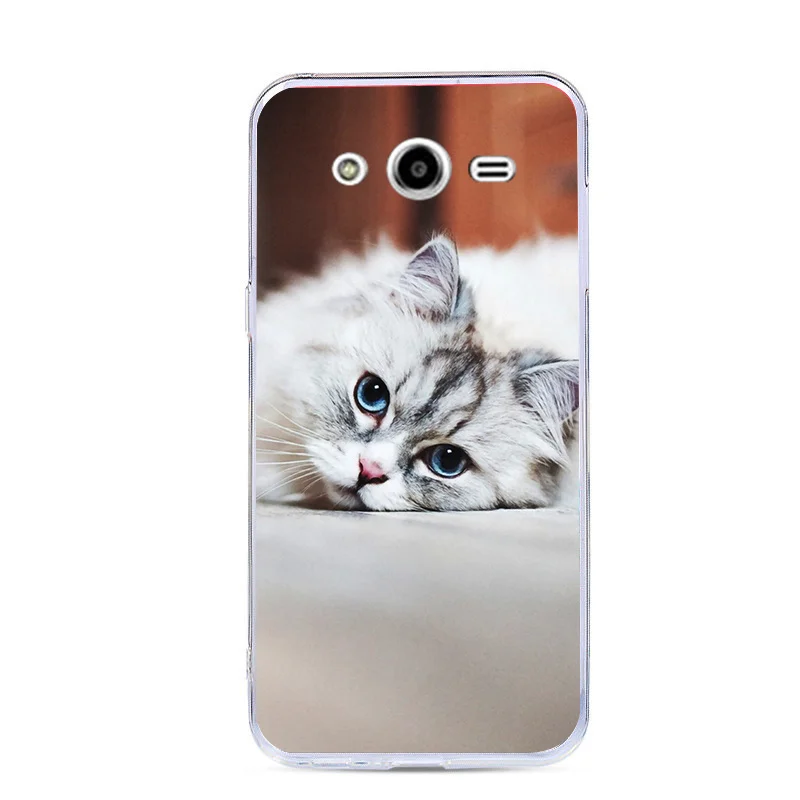 Чехлы для телефонов Samsung Galaxy core2 core 2 SM G355H чехол с изображением кота силиконовые