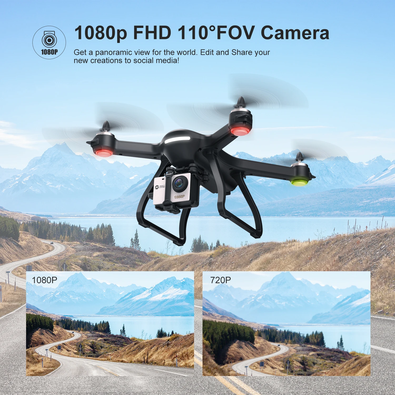 ЕС США Holy Stone HS700 gps селфи Дрон с камерой HD 1080P FPV 1000 м полёт 20 минут 2800 мАч 5 ГГц бесщеточный двигатель RC вертолет