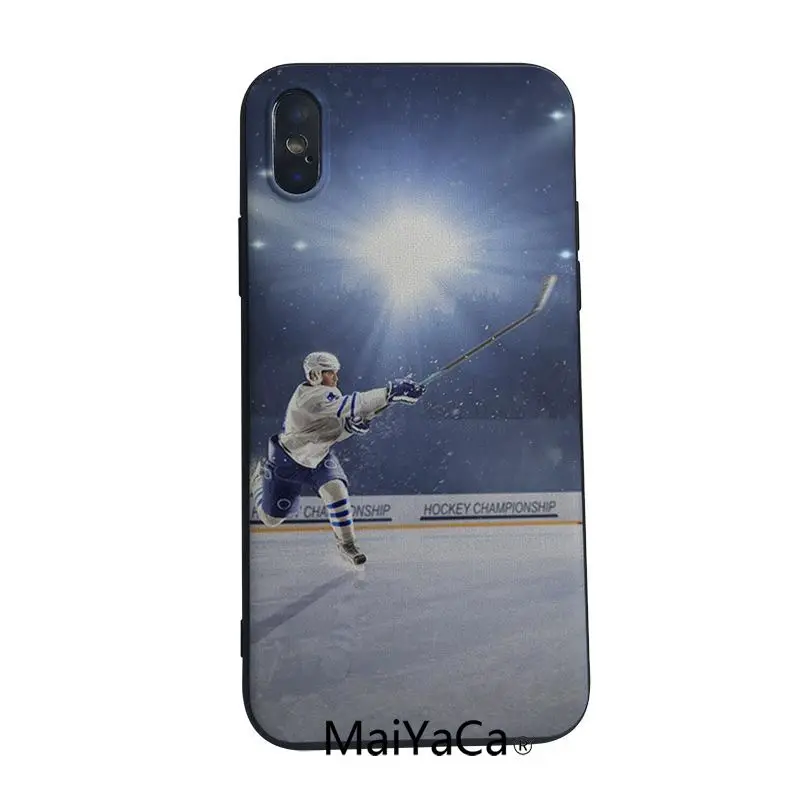 Спортивные хоккейные Чехлы MaiYaCa для мобильных телефонов чехлы iphone 5 5s SE 6s 6plus 7 8plus 8
