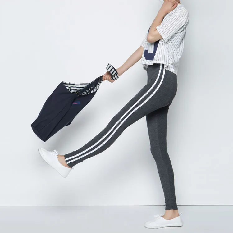 Женские Длинные обтягивающие брюки-карандаш эластичные однотонные леггинсы на