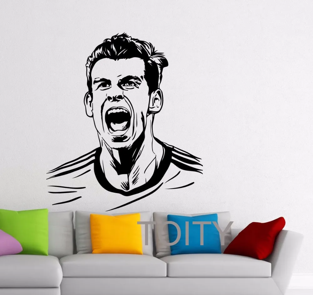 Gareth Bale Наклейка на стену для футболиста виниловая наклейка художественные