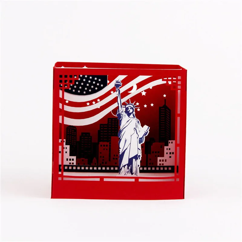 3D лазерная резка украшения ручной работы Нью Йорк бумажные приглашения открытки