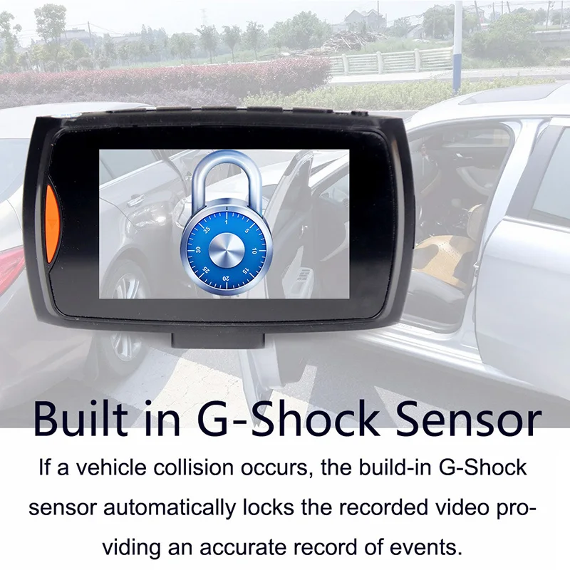 Dash Cam двойной объектив Автомобильный dvr камера Full HD 1080 P G sensor ночного видения