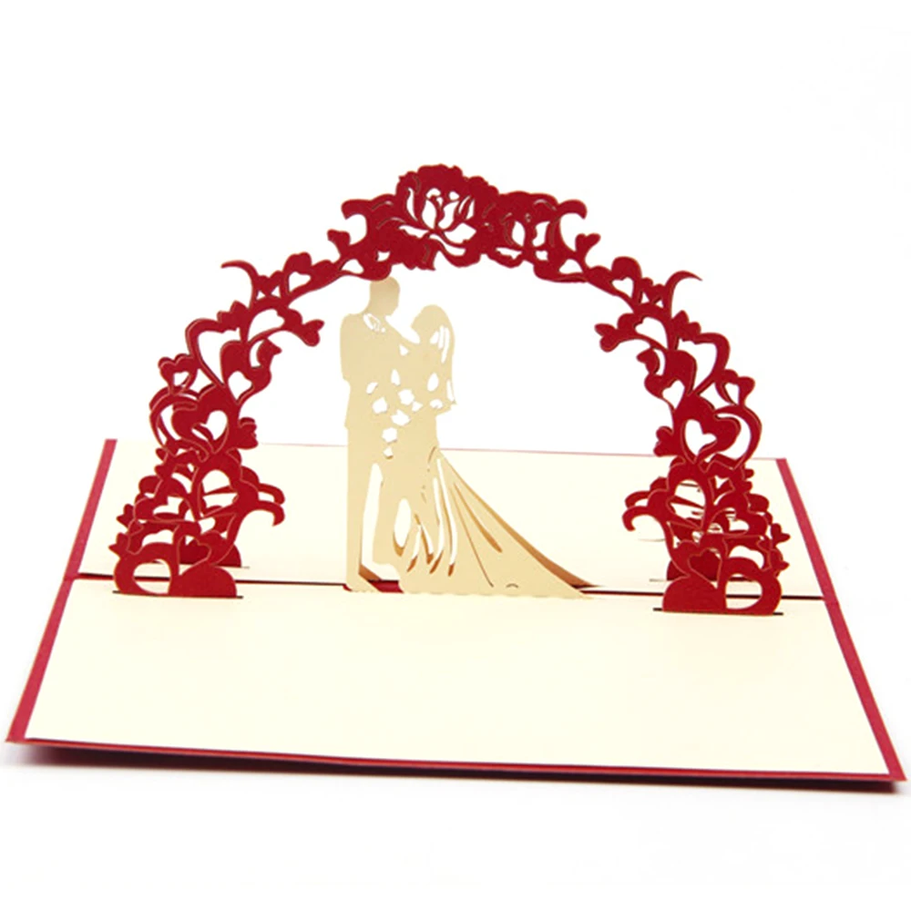 3D Pop Up Card Birthday Wedding Valentine Anniversary Greeting Invitations Paper For 2019 New | Дом и сад