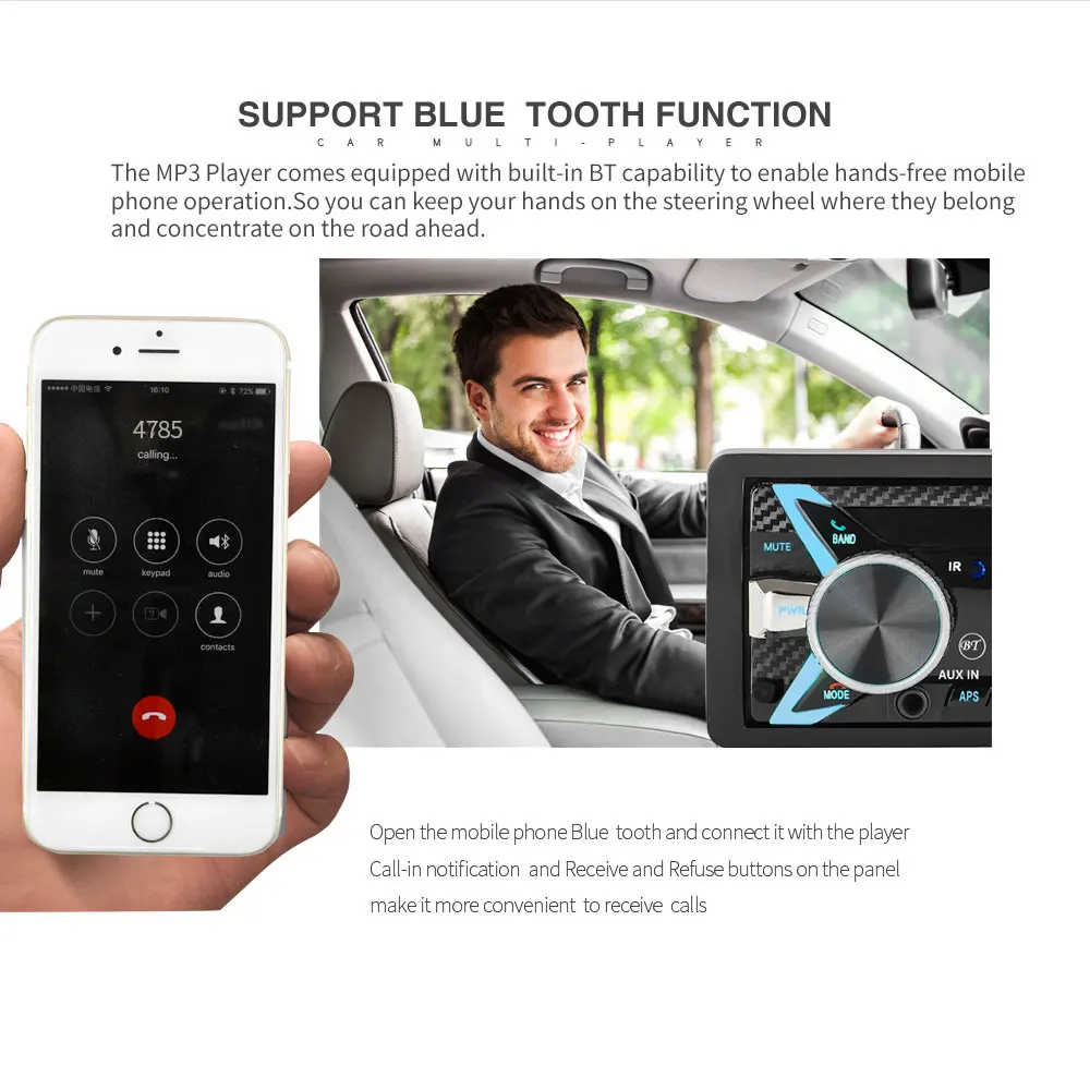 LeeKooLuu 1Din MP3-плеер автомобильный Радио автомобильный мультимедийный плеер Bluetooth fm-радио авто AUX USB SD Автомагнитола Кассетный рекордер стерео