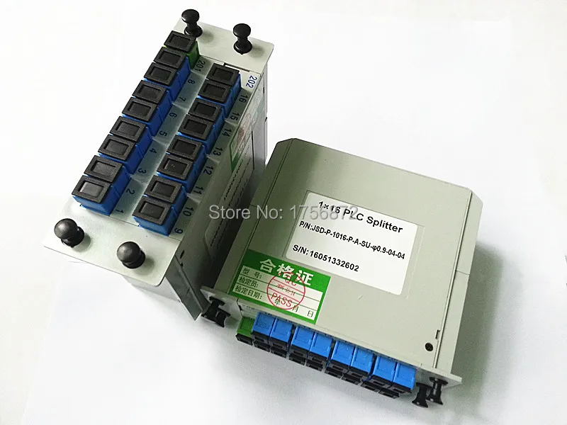 2 Pieces/lot 1x16 Box Cassette Card Inserting Type 1:16 16 Ports Fiber Optical PLC Splitter | Мобильные телефоны и