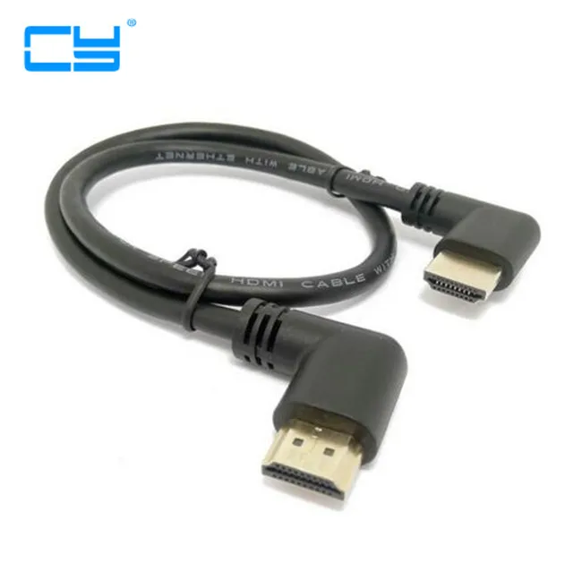 

HDMI 2,0 4K 3D двойной 90 градусов левый Угловой HDMI штекер на правый угловой HDMI штекер HDTV кабель для DVD PS3 ПК 15 см 50 см 100 см