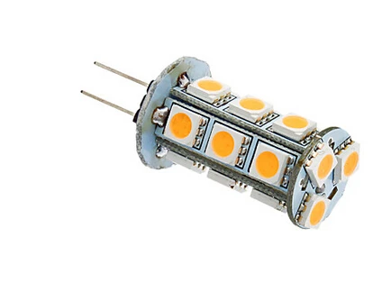 10 XGU4 G4 GY5.3 3 Вт 18x5050SMD 180-220LM 3000K теплый белый свет светодиодный Па-кукуруза (12 В)