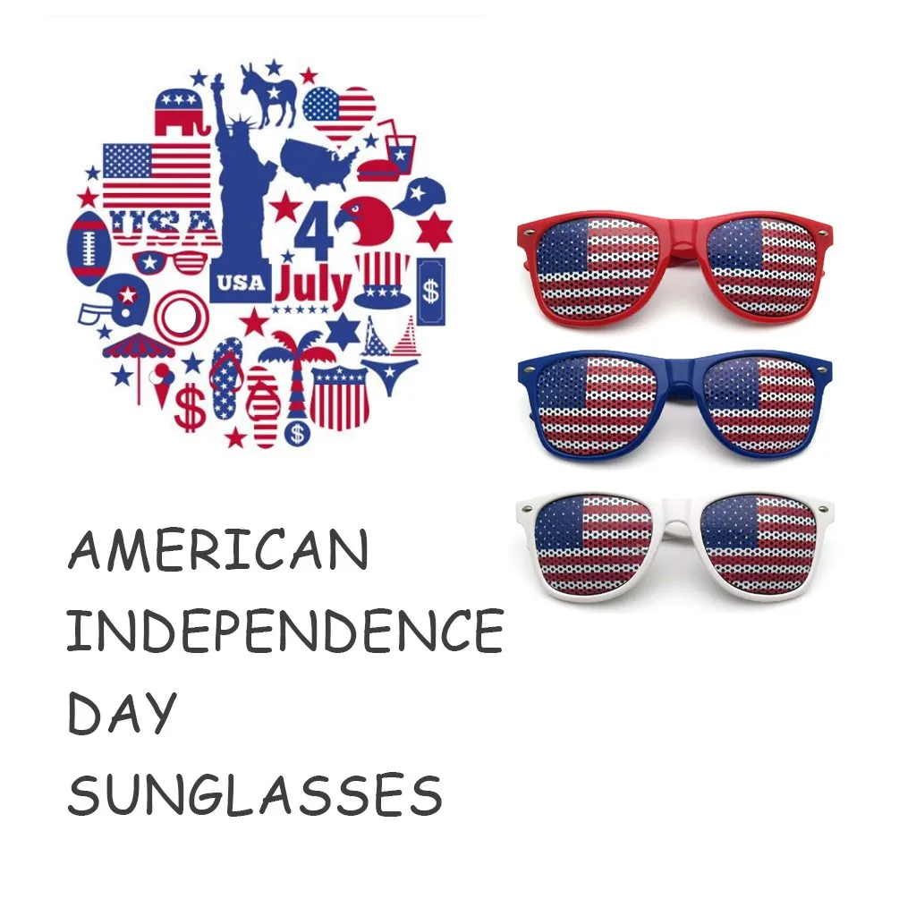 Велосипедные очки 1 шт. американский флаг США патриотический Дизайн Пластиковый