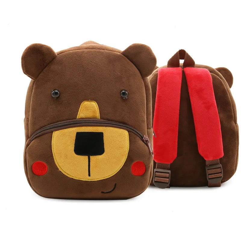Детский Школьный рюкзак с мультяшным кофейным медведем, дизайнерский мягкий плюшевый материал для малышей, маленьких мальчиков, детский са...