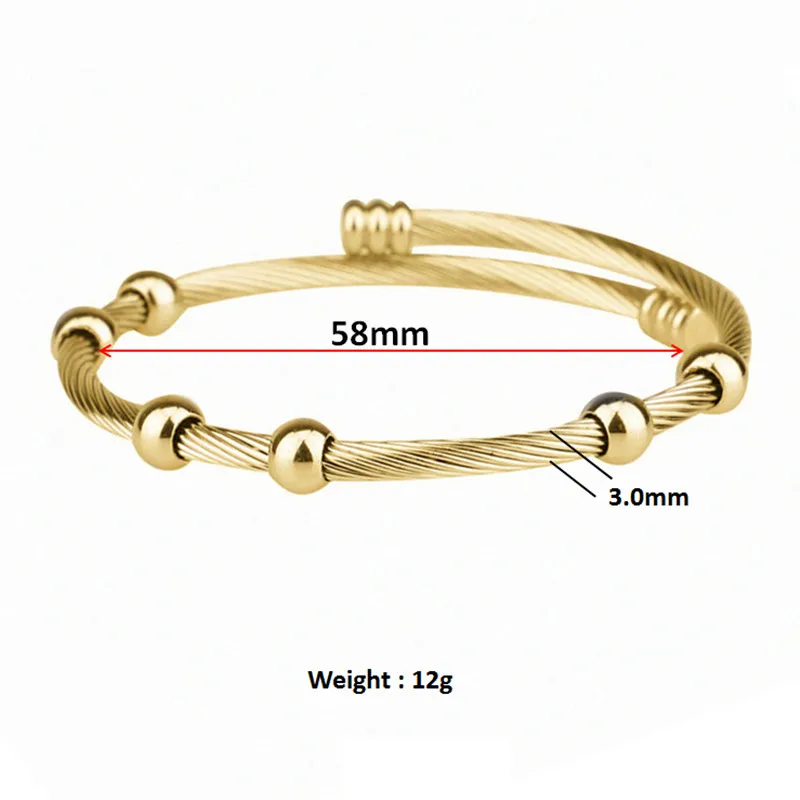 KLDY браслет из нержавеющей стали с золотыми манжетами регулируемый для мужчин и